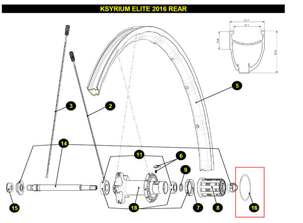 KIT 2 REAR HUB RETENTION RING Ø48MM LV2252200